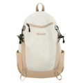 Minimalist cream white and khaki nylon backpack with BAYORE branding and side buckles - Off White