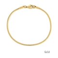 Classic gold snake chain bracelet with durable lobster clasp in a polished finish - 2mm x 19cm / Gold
