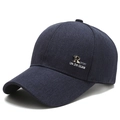 Berretto da baseball in cotone twill blu scuro con logo R in metallo e ricamo SPORT - Regolabile / Blu Notte