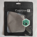 Washable grey ice silk sun protection mask in breathable fabric with zipper pouch - Adult / Independent English Packaging / Gray