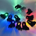 Halloween black ghost LED string lights with colorful glow and battery box - Ghost-Multicolor
