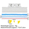 Silicone rope and knot texture fondant mold with color product size demonstrations - 4# B394 / Gray