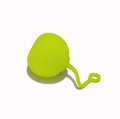 Lime green bubble ball toy made of soft TPR material with a secure loop attachment - Mini 25cm / Yellow