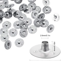 DIY candle wick sustainer tabs in 2.6mm inner diameter and 4mm height, silver metal - Wick Sustainer Tabs 100Pcs