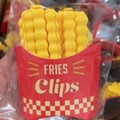 Creative french fries shaped food sealing clips in a red plastic container bag - 12pcs Boxed With Magnet
