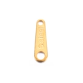 Goldenes herzförmiges Edelstahl-Anhänger-Tag für DIY Schmuck Halsketten und Ketten - Gold Trapezförmiges Rechteck