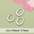 Silver lobster clasp findings with heart and star motifs measuring 18mm by 13mm - Oval Clasp 18mm*13mm
