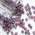 Marbled pink and blue glass beads for DIY jewelry making in clear storage tubes - M100# Iridescent [10mm Gold Flecked]
