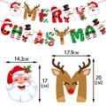 Set striscioni Merry Christmas con motivi festivi e etichette di dimensioni precise - Set di striscioni
