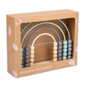 Abaco in legno arcobaleno Little Forest in confezione regalo dallo stile minimal - Set Di Colori Blu