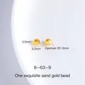 Faceted 3.5x3.2mm gold sand bead for jewelry making with 1.5mm hole detail - Faceted Disco Bead 3.5mm (1pc)