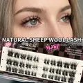 Faux cils segmentés naturels avec effet de courbure laine pour un aspect volumineux - Style Boucle de Laine YM