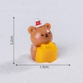 Mini figurine d'ours de Noël en résine avec cadeau pour décoration de paysage DIY - Ours avec Cadeau