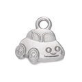 Polished silver car charm pendant in stainless steel for DIY jewelry making - Steel 546# Small Car / 12.5*13mm
