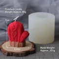 Christmas knitted hat candle silicone mold with red yarn texture wax finished product - Knitted Mitten