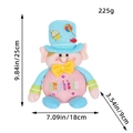 Poupée de lutin de Noël bleue avec broderie et dimensions pour la décoration - Style Haut-de-forme