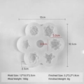 6-cavity flower silicone mold for DIY flower scented candles and handmade soap making - Succulent Style (J-1145)