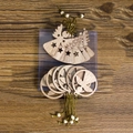 Laser-cut wooden angel and dove snowflake pendants with beads for Christmas tree decor - Angel Style