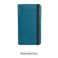 Portafoglio da viaggio RFID blu malachite con porta passaporto e chiusura ad elastico - Verde petrolio