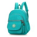 Minimalistischer Nylon-Rucksack in Blaugrün mit mehreren Reißverschlussfächern - Grün