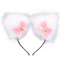 White Cat Ears Pink Bow