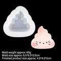 DIY cartoon cat silicone mold for cake decorating and chocolate making 6.5x6.5x2.5cm - 6#B327 Transparent