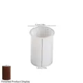 Vertical striped cylindrical silicone candle mold with 5.2x7.2cm dimensions - Striped Cylinder