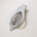 Minimalist light grey matte duckbill hair clip with strong grip for elegant hairstyles - Frosted Light Gray