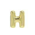 Polished 18k gold-plated 3D bubble balloon letter H pendant with a high-shine finish - Gold Letter H (Pendant Only, Without Chain)