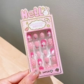 Pink unicorn cartoon self-adhesive nail stickers for girls in a 24-piece retail box - 12# Star Pony