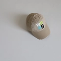Kids vintage khaki baseball cap with distressed details and colorful wnag embroidery - 54CM 3-8 Years / Khaki