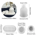 Silikonform-Set für Harz-Tabletts und Vasen DIY-Bastelarbeiten mit Größenangaben - Vase + Tablett + Ovale Box