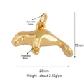 Pendentif lamantin en laiton poli mesurant 20x13mm avec anneau de suspension de 5mm - K641448-Gold Manatee