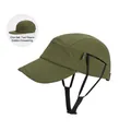Army green outdoor functional sun hat with hidden drawstring and dual-wear design - Hidden Windproof Drawstring Style / Army Green
