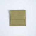 Pochette à bijoux rectangulaire en suédine vert olive avec rabat et sangle fixe - Vert Militaire