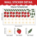 Cartoon strawberry and daisy wall sticker set with dimensions 30x60cm for home decor - 30x60cm(UV24Y12344T_R)