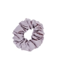 Elegant purple 100% mulberry silk scrunchie with a soft glossy satin finish for hair care - 4.5cm/19 Momme / Taro Purple