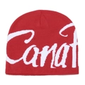 Detailed knit texture and white Carat jacquard pattern on a red beanie hat - M (56-58cm) / Red