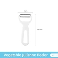 White Japanese vegetable peeler and shredder with dual stainless steel serrated blades - Single Pack / White