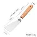 Elastic stainless steel spatula with a wooden handle and rivets for cooking - Steak Spatula