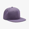 Cappellino da baseball viola scuro a tesa piatta con trama a nido d'ape e scacchi - Regolabile / Trama a Scacchi Viola (25A318)