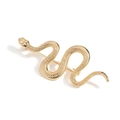 Golden snake brooch with intricate scale patterns and sparkling diamond accents for women - Simulation Snake Gold