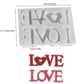 LOVE letter silicone mold for DIY candles and resin casting with heart design - 2-Cavity LOVE