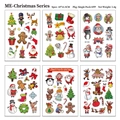 Detail view of 6 sheets showing Christmas nativity and holiday temporary tattoo designs - ME Series Christmas Tattoos (ME001-006)
