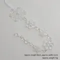 Transparent acrylic snowflake hanging chain with crystal drop for Christmas tree decor - Snowflake String Style B