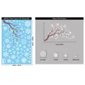 Christmas window decals size chart showing 20x30cm sheet with snowflakes and branches - BQ452 Style