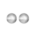 Orecchini a perno sferici in argento spazzolato dal design retrò e minimalista - Stile Sfera Rotonda (5264043842664) / 01 Argento Opaco