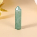 Polished natural green fluorite hexagonal crystal point stone for yoga energy - Green Aventurine