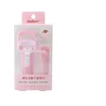 Pink push-style eyelash curler set with wide and detail curlers plus 3 rubber refills - New + Partial Set / Pink