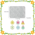 Molde de silicona DIY para copos de nieve y campanas con colgantes de resina - Estilo de Colgante de Copo de Nieve Hueco de Varios Eslabones
